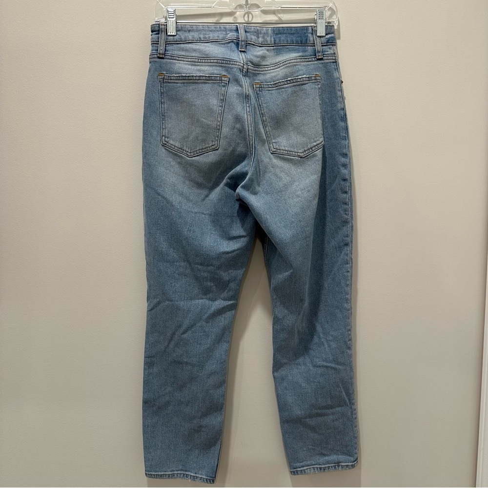Abercrombie & Fitch The Mom High Rise Blue Holes High Rise Casual Comfy Size 27 - Picture 8 of 11